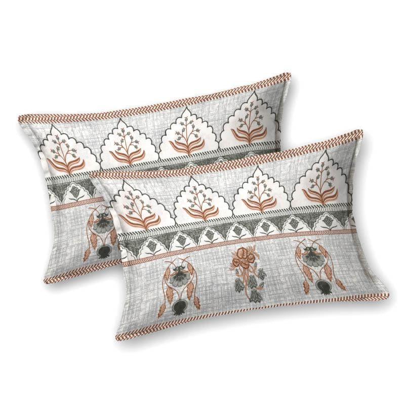 Mustafa Printed Cotton Bedsheet (Grey) - 240 TC media 4