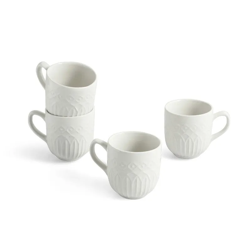 Minimalist Ceramic Coffee Mug (340 mL Each) - Set Of Four media 3
