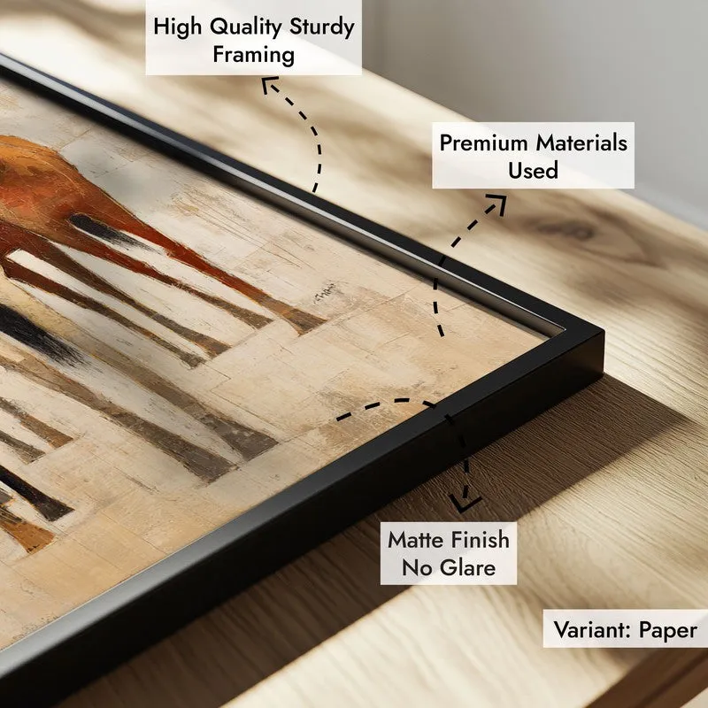 Dynamic Horse Wall Painting With Black Frame media 9