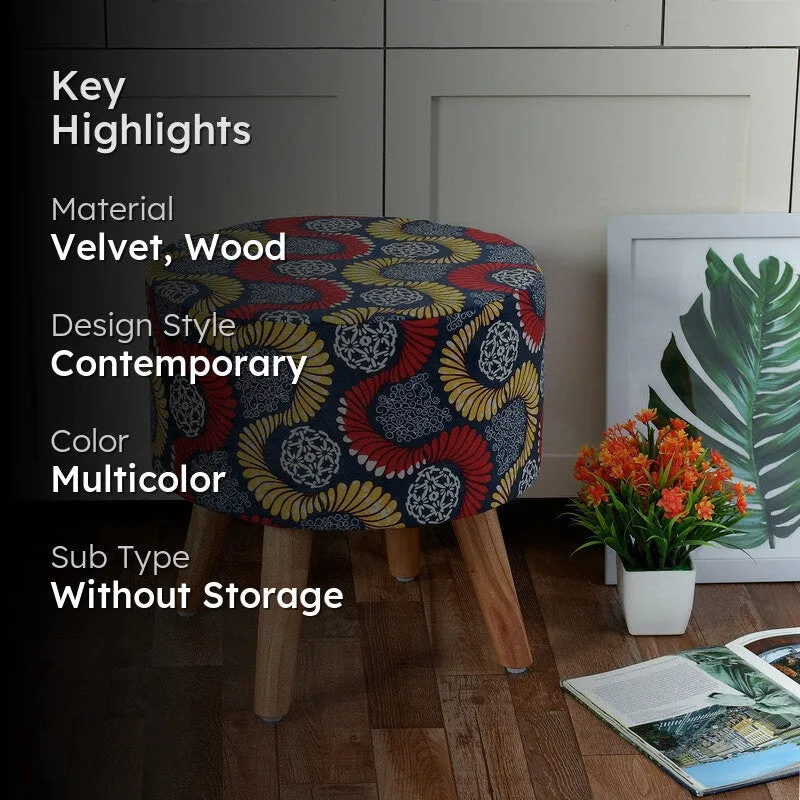 Vivid Abstract Ottoman - Multicolor media 2