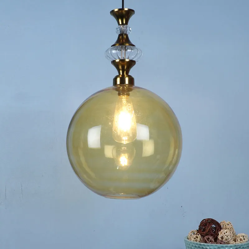 Orba Glass & Iron Ceiling Lamp media 2