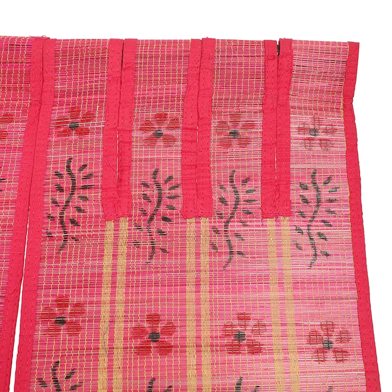 Forest Flow Three Panel Bamboo Curtain - Red media 5