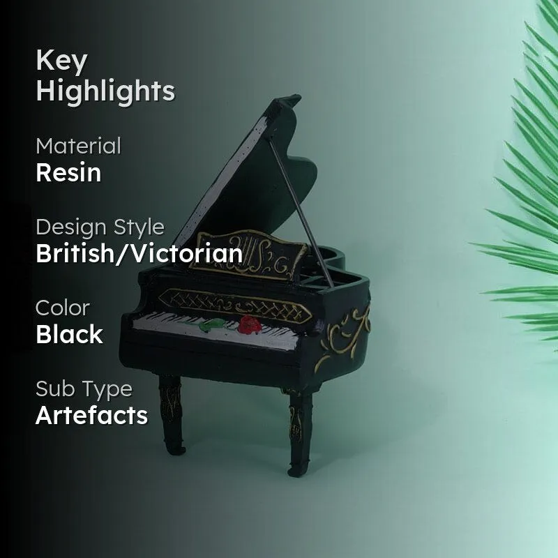 Piano Past Table Accent - Black media 2