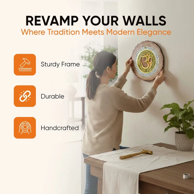 Omm Mandala Round Mango Wood Wall Accent media 7
