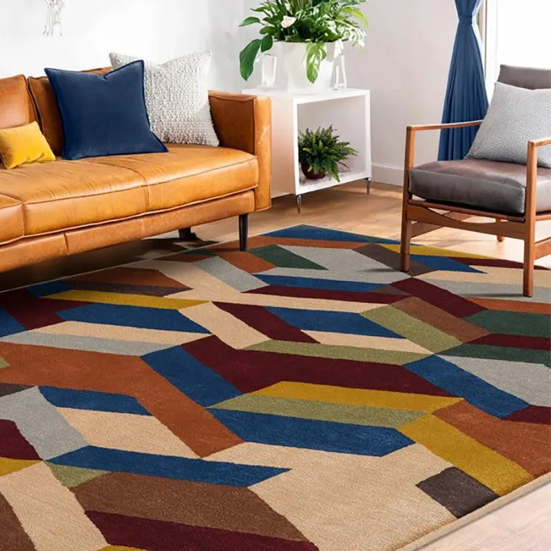 Elpenor Hand Tufted Geometric Wool & Nylon Carpet - Multicolor media 3