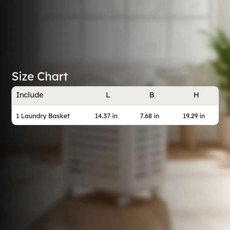 Laxis FoldNest Rolling Plastic Laundry Basket - White media 10