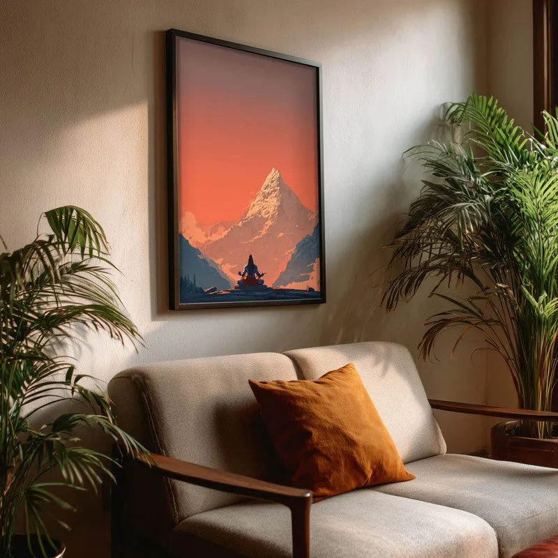 Mahadev Meditating Blissful I Wall art media 3
