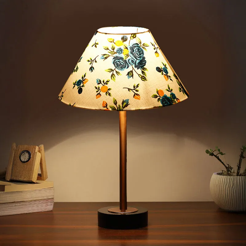 Fleur Cone Wooden Table Lamp - Multicolor media 1