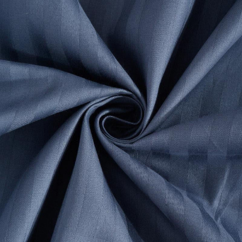 Royal Stripe Cotton Bedsheet (Mid Blue) - 210 TC media 4