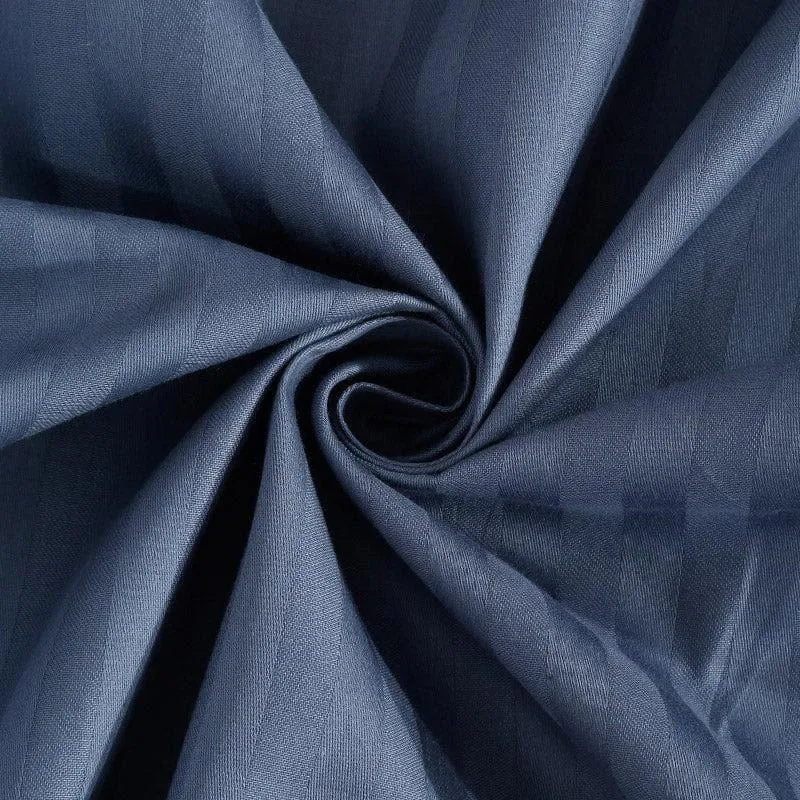 Royal Stripe Cotton Bedsheet (Mid Blue) - 210 TC media 4