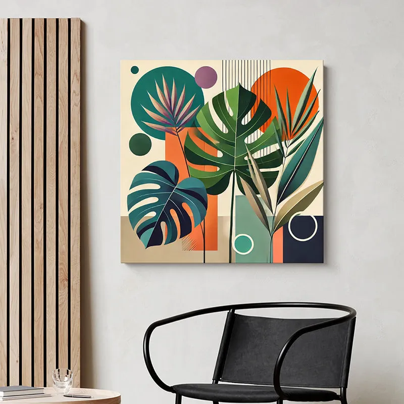 Geometric Botanical Art Wall Painting media 1