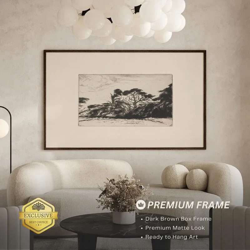 Vintage Arbor Wood Wall Art With Frame - Black media 3