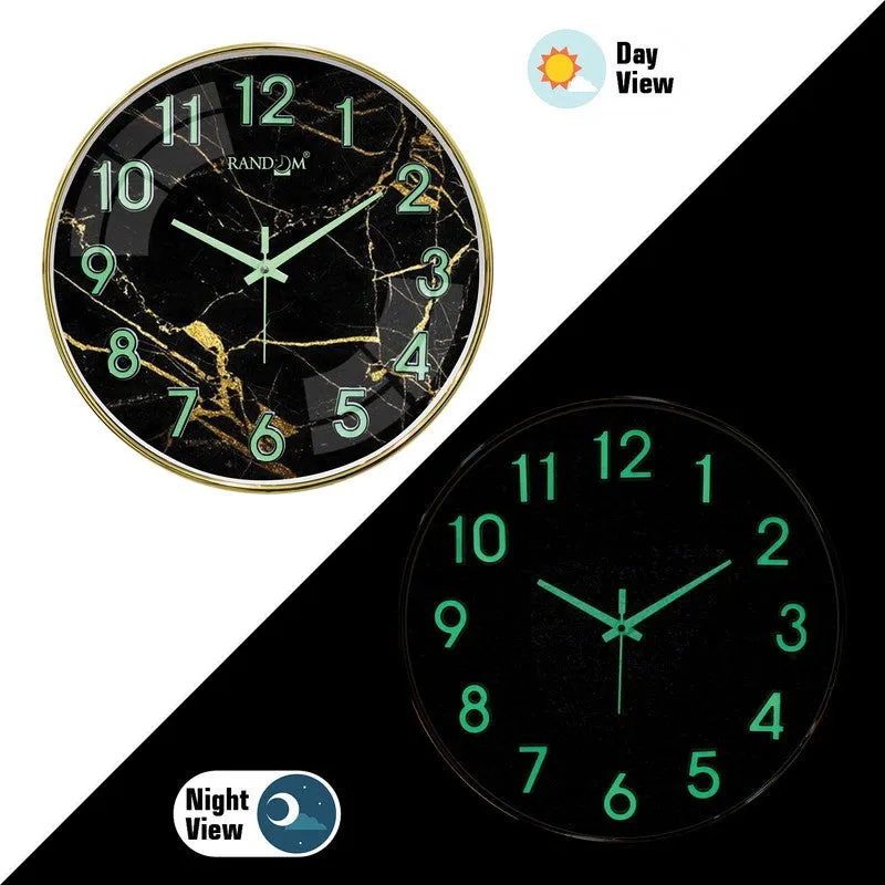 Marvello Round Modern Plastic Wall Clock - Black media 4