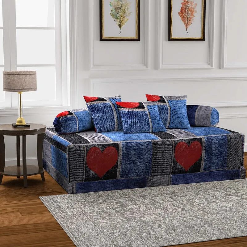 Orthoza Printed Diwan Set - Six Piece Set media 3