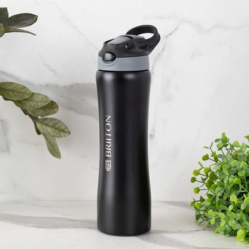 Handy Quench Hot & Cold Thermos Water Bottle (Black) - 750 mL media 1