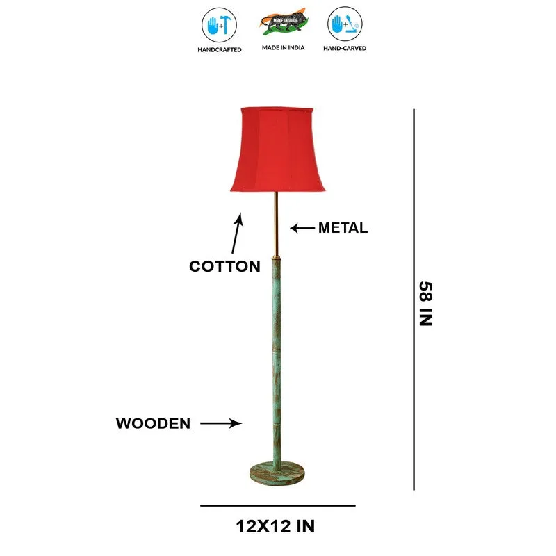Misty Morning Wooden Floor Lamp - Red media 8