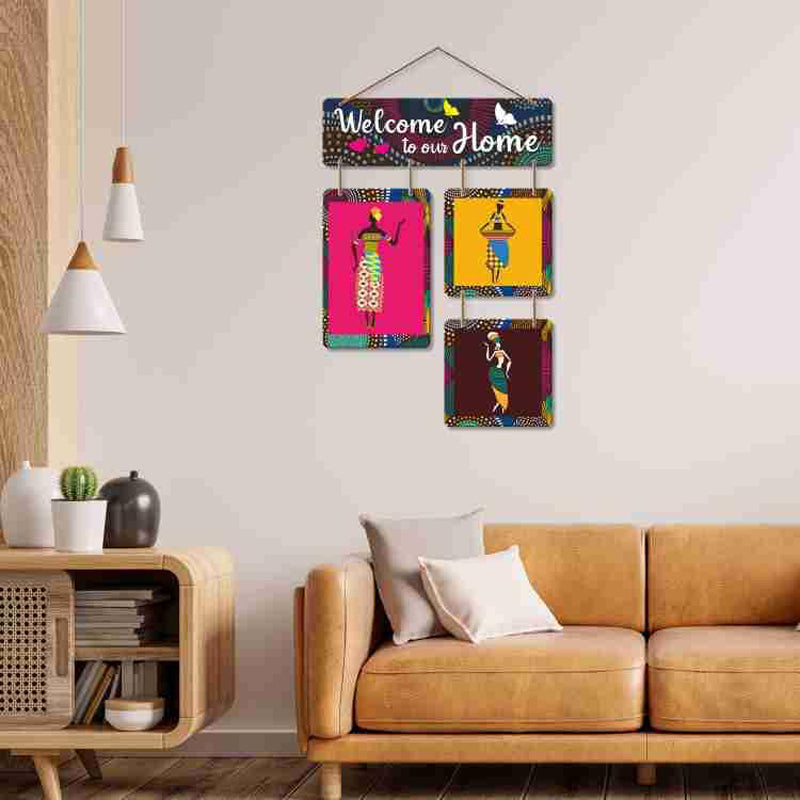 Welcome Home II Polyester & MDF Wall Hanging