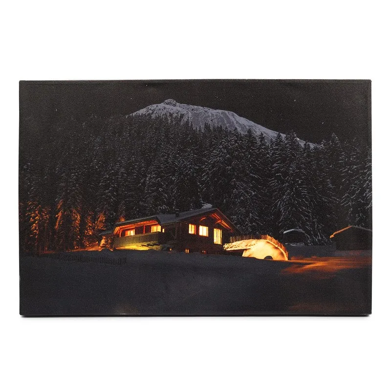 Peaceful Snowfall LED Wall Art media 4