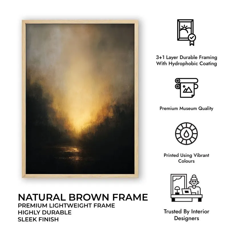 Horizon of Hope Archival Paper Wall Painting With Brown Frame media 7