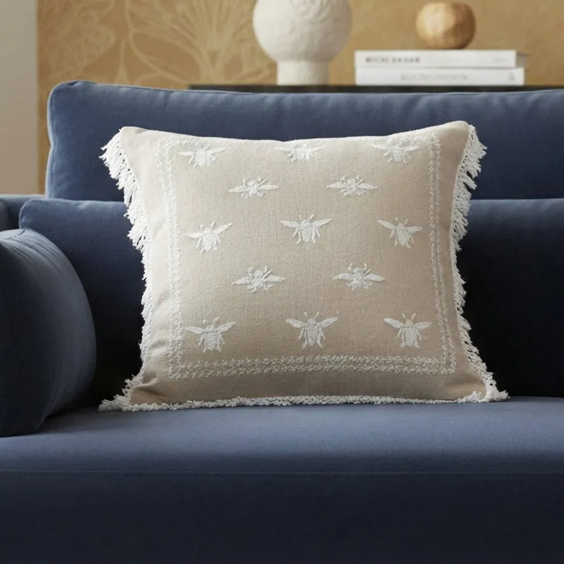 Bee in Parade Embroidered cushion cover media 2