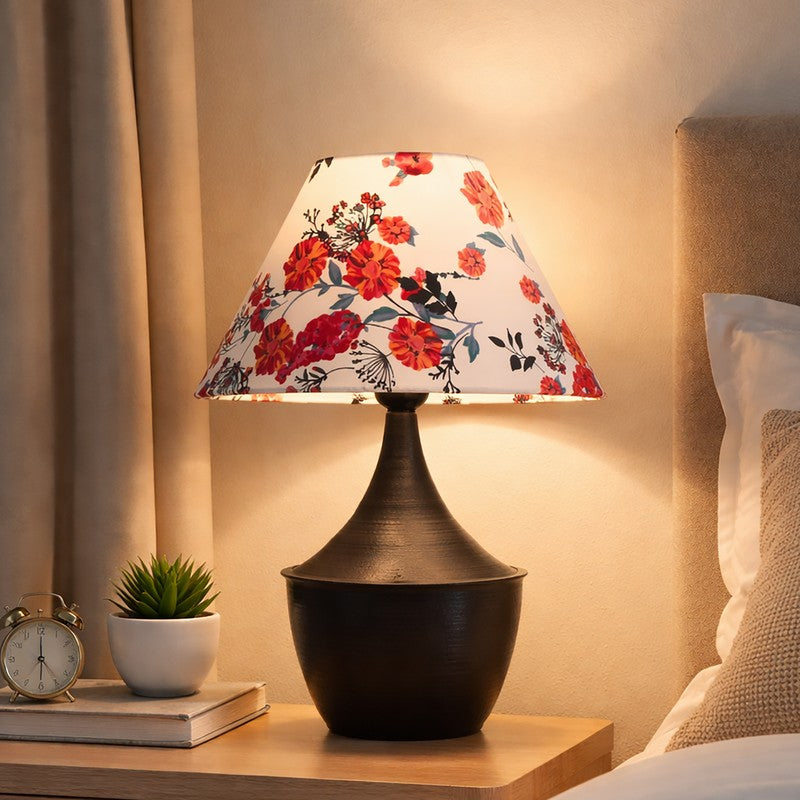 FloralWhisper Light Metal Table Lamp