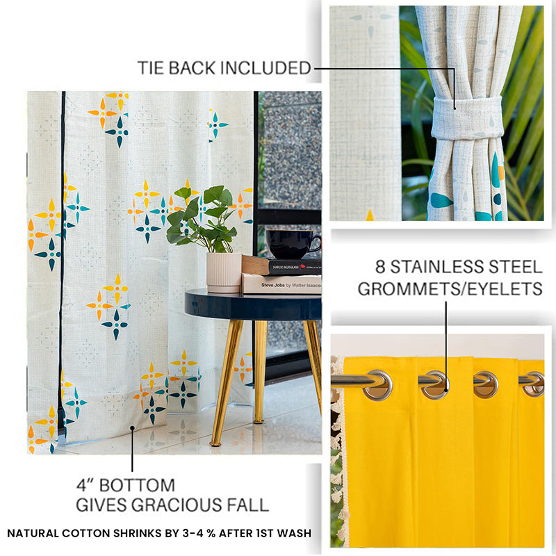 Urban Space Mosaic & Aura Curtain (Yellow) - Set Of Four media 5