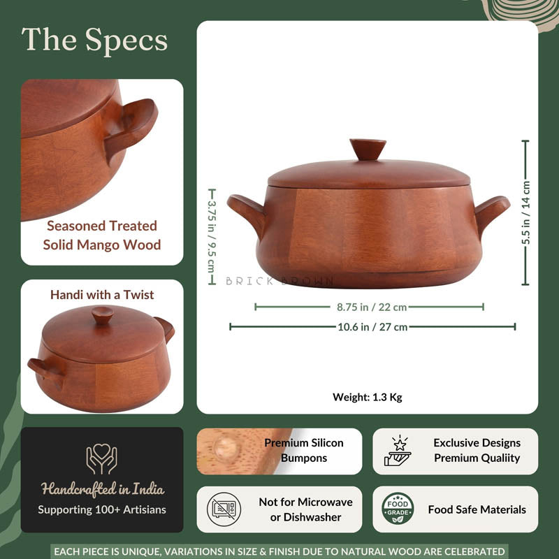 Jovo Handi Mahogany Roti Box media 5