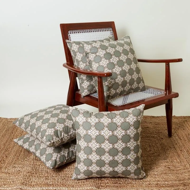 Marrakesh Tile Cushion Cover (Brown) - Set Of Five media 1