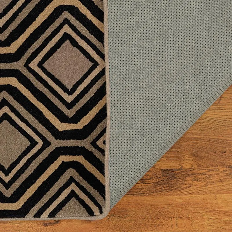 Faramir Hand Tufted Geometric Wool & Nylon Carpet - Black media 5