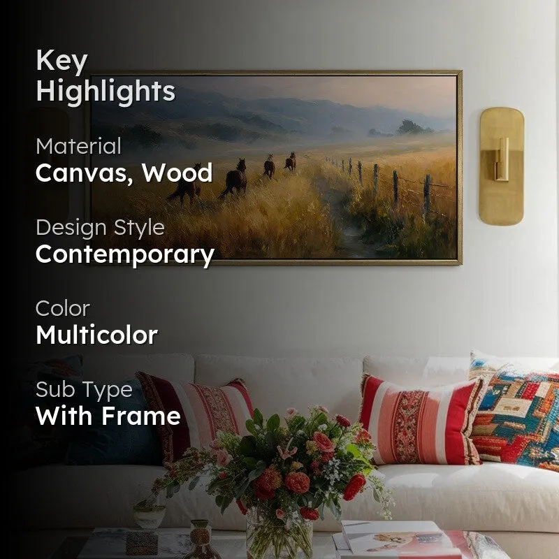 Spirit Run Canvas Wall Painting With Frame media 2