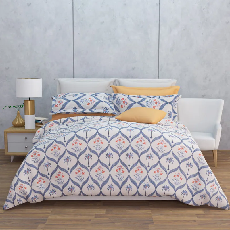 Suite Dreams Cotton Bedsheet (Blue) - 144 TC media 7