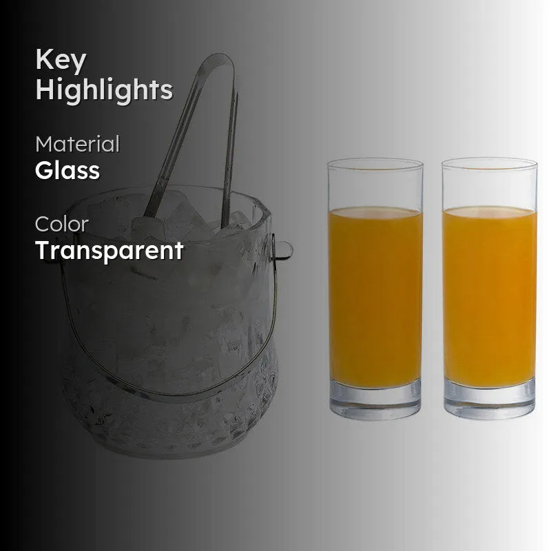 Kylan 1000 MLIce Bucket With 300 ML Glass - Four Piece Set media 2