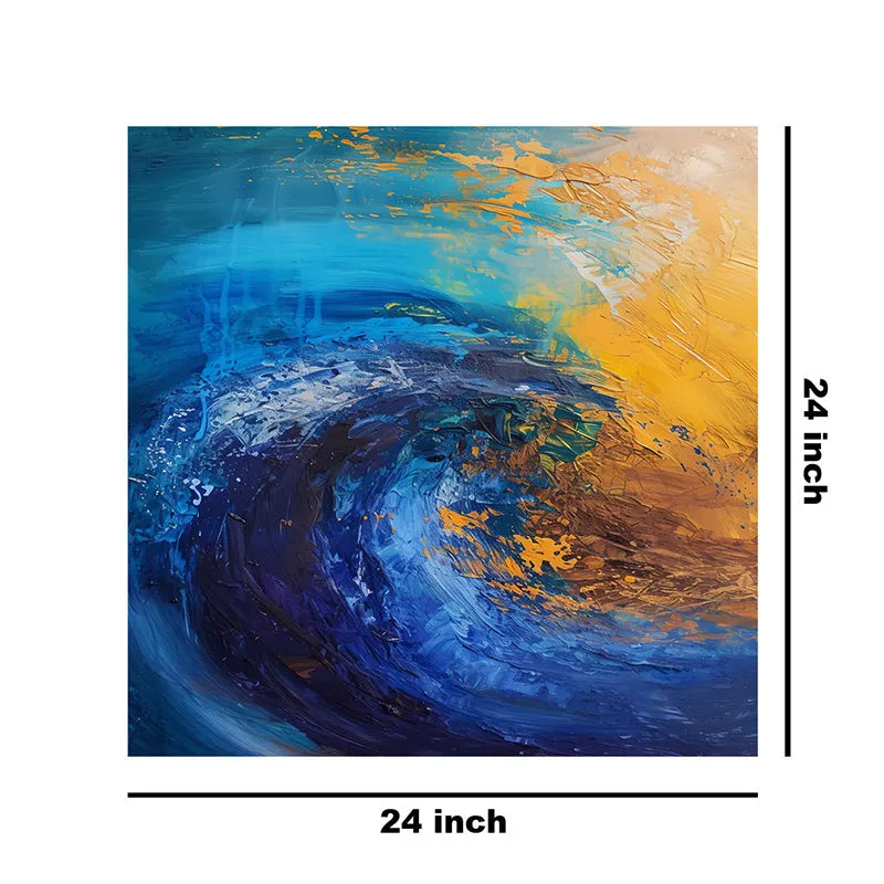 Seismic Sea Wave Wall Painting media 8