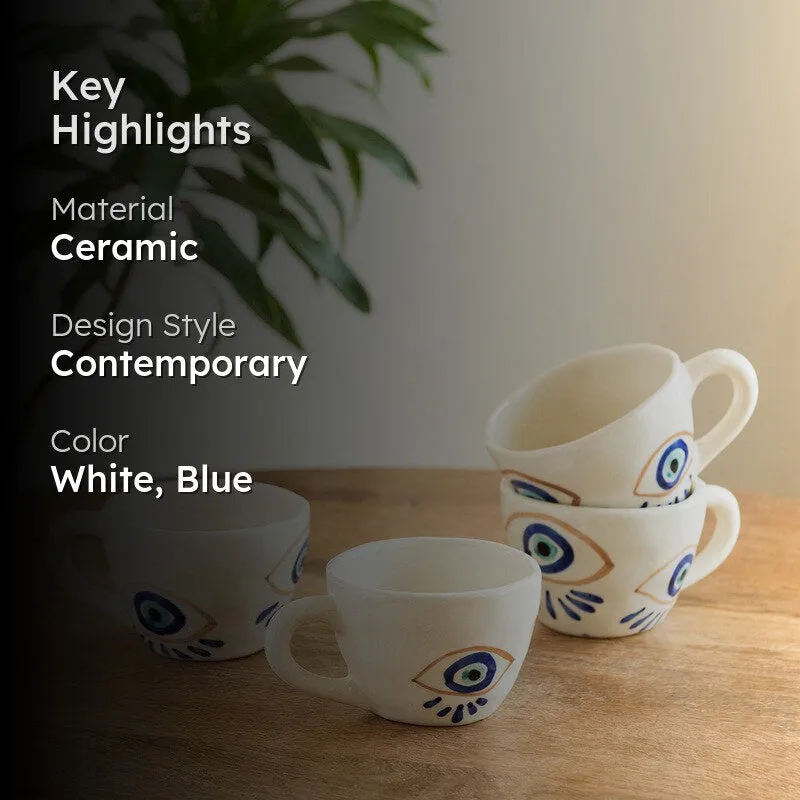 Evil Ceramic Coffee Mug (260 mL Each) - Set Of Four media 2