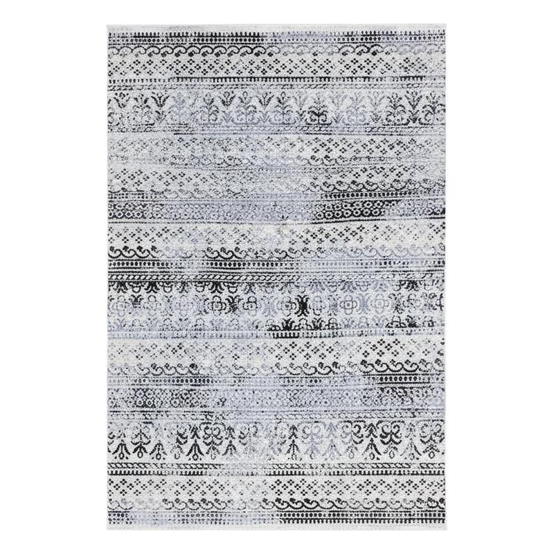 Karta Non-Anti Skid Nylon Dhurries - Grey & Black media 5
