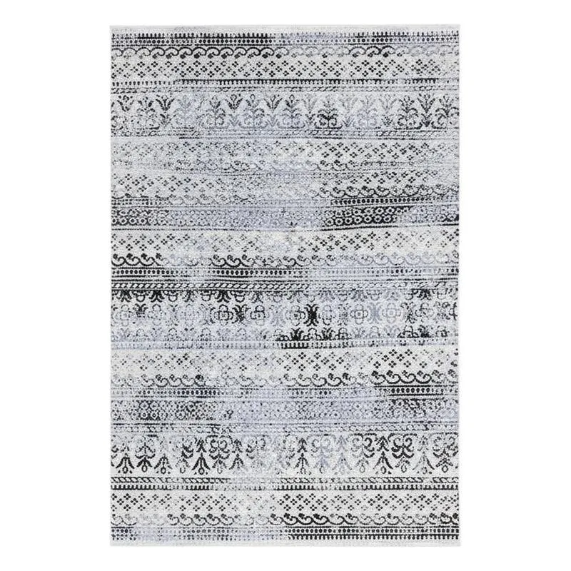 Karta Non-Anti Skid Nylon Dhurries - Grey & Black media 5