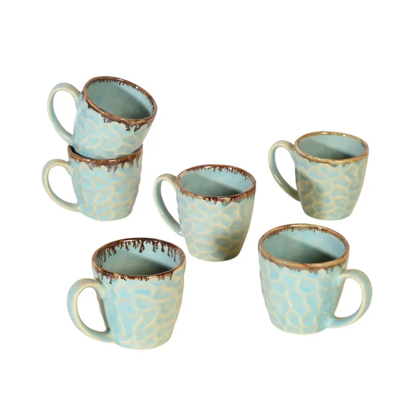 Indrashis Ceramic Tea Cup (150 mL Each) - Set of Six media 3