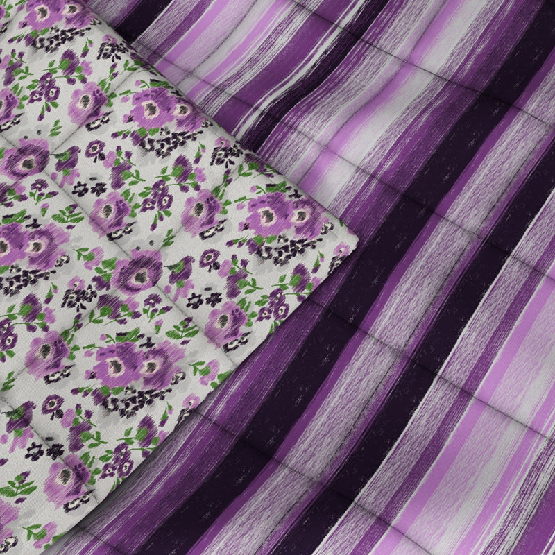 Lilac Shore Stripe Comforter - 120 GSM media 6