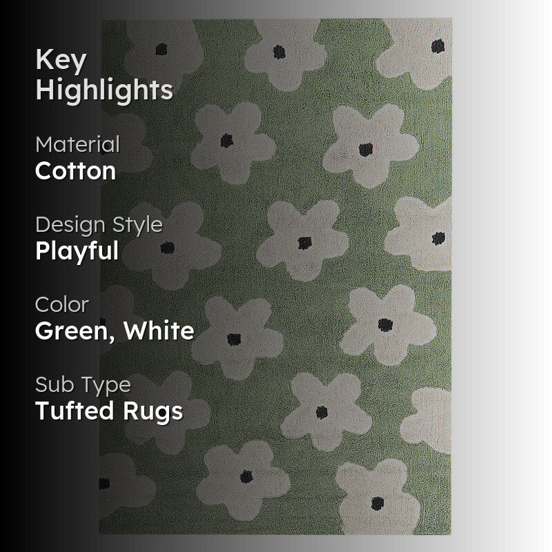 Florina Tufted Cotton Area Rug media 2