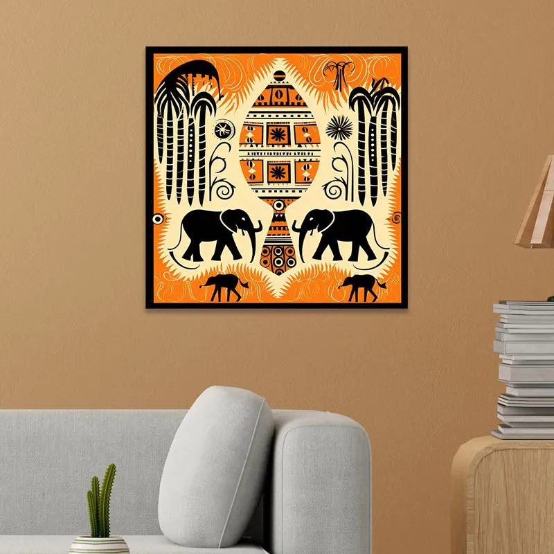 Tribe Of Hastina II Canvas Wall Art With Frame media 1