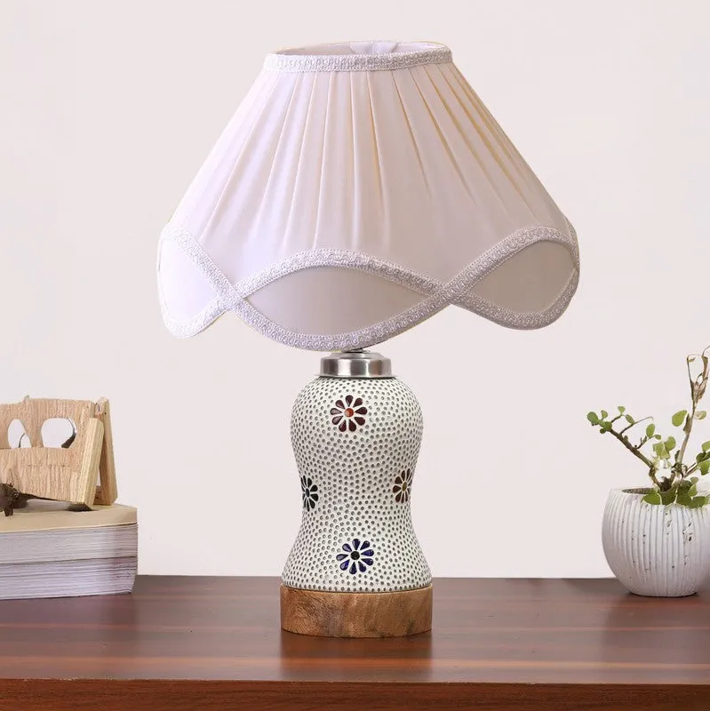 Espera Arc Pleated Wooden Table Lamp - Multicolor media 4