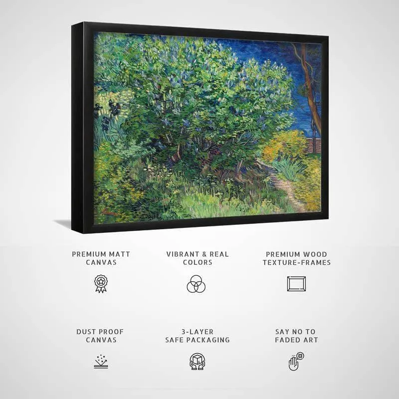 Lilac Bush By Vincent Van Gogh - Black Frame media 3