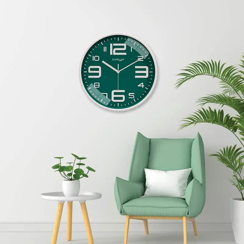 Urban Edge Silent Wall Clock - Green media 1
