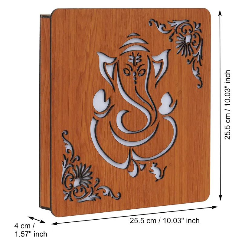 Ganesha Aura LED Wooden Wall Lamp media 6