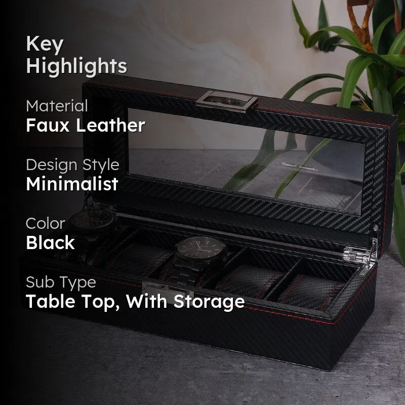 AarviDecor UrbanGrid Faux Leather Jewel Organizer media 2