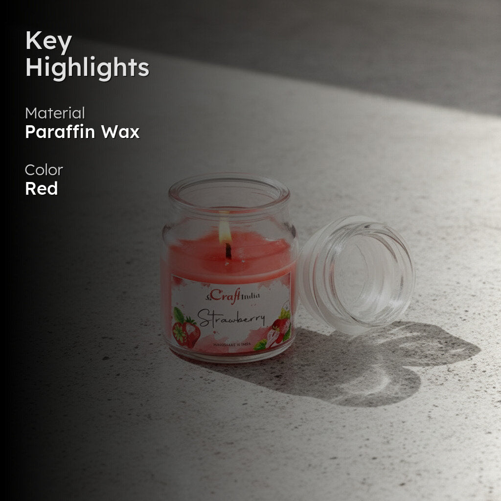 Nithya Strawberry Scented Jar Candle media 2