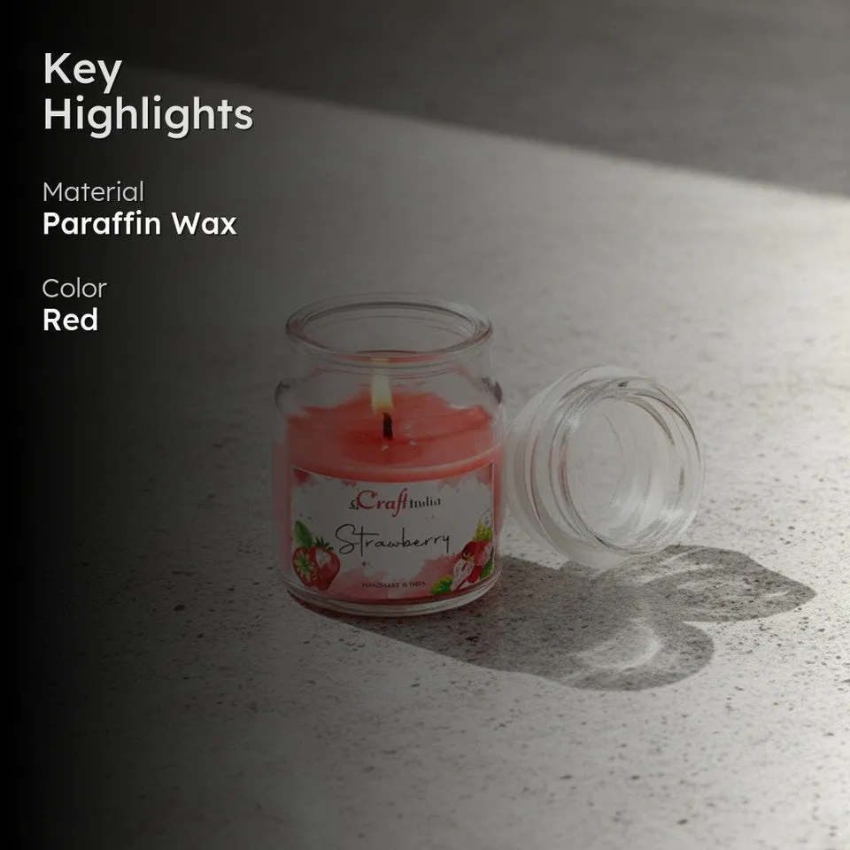 Nithya Strawberry Scented Jar Candle media 2