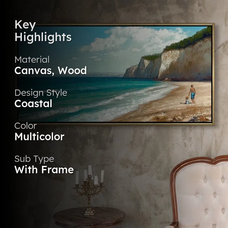 Wavecrest Canvas Wall Painting With Frame media 2