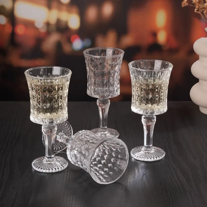 Twilight Cut Wine Glasses (160 mL Each) - Set Of Four media 1