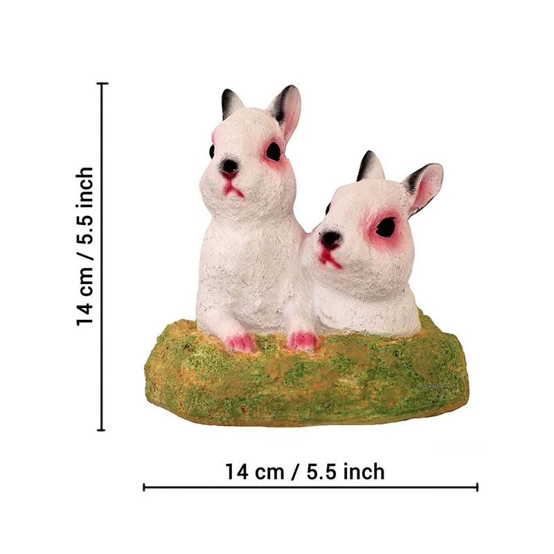 Bunny Duo Resin Showpiece media 5